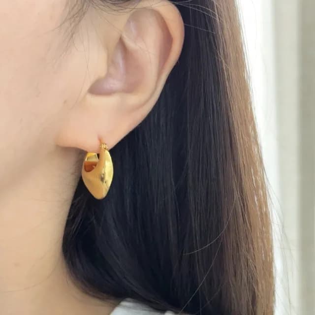 【LEEHER】雙11 陶罐耳飾/個性造型/送禮推薦/小巧耳環/紋理感設計/簡約造型/小眾設計/氣質小耳圈/設計感耳