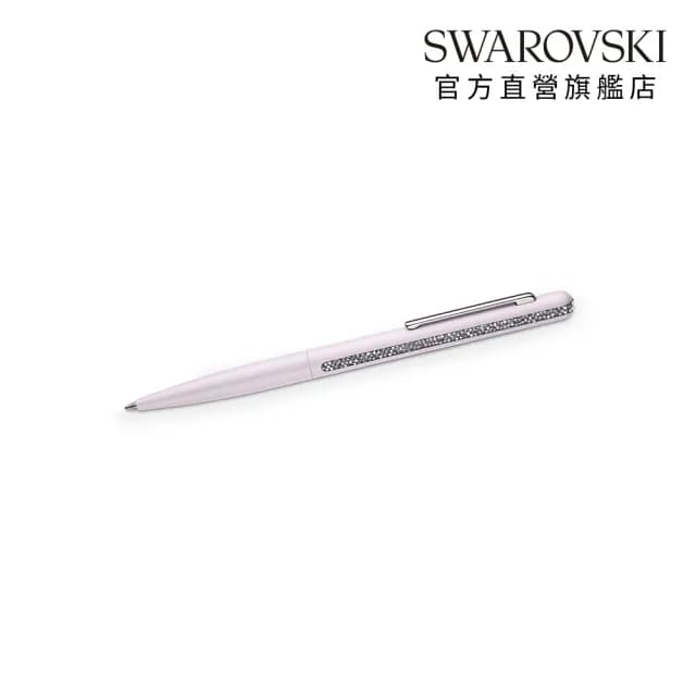 【SWAROVSKI 施華洛世奇】Crystal Shimmer 圓珠筆 粉紅色 鍍鉻(情人節禮物)