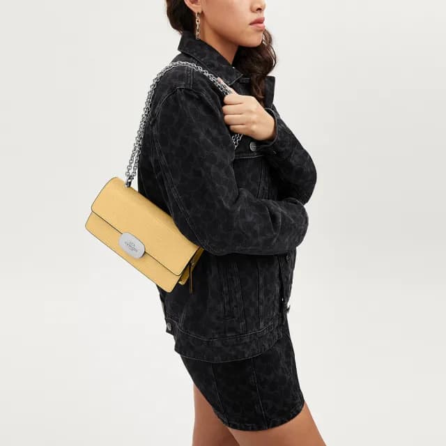 【COACH】蔻馳官方直營 ELIZA翻蓋斜背手袋 斜背包 側背包 斜挎包-多色任選(CP008/CR106)