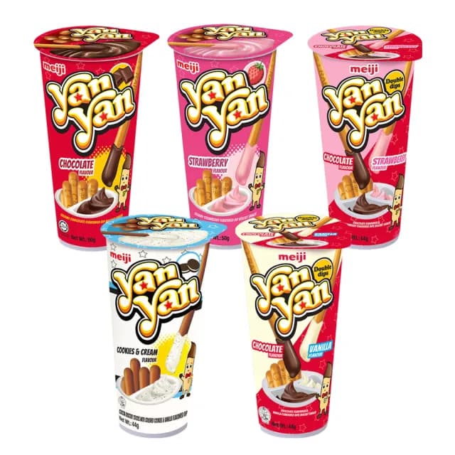 【Meiji 明治】洋洋棒餅乾 4杯/組(多種口味任選)