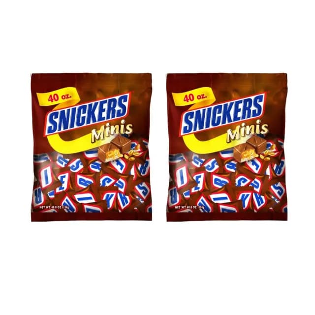 【Snickers 士力架】迷你花生巧克力 樂享包(9g*126 2入組 零食/點心)