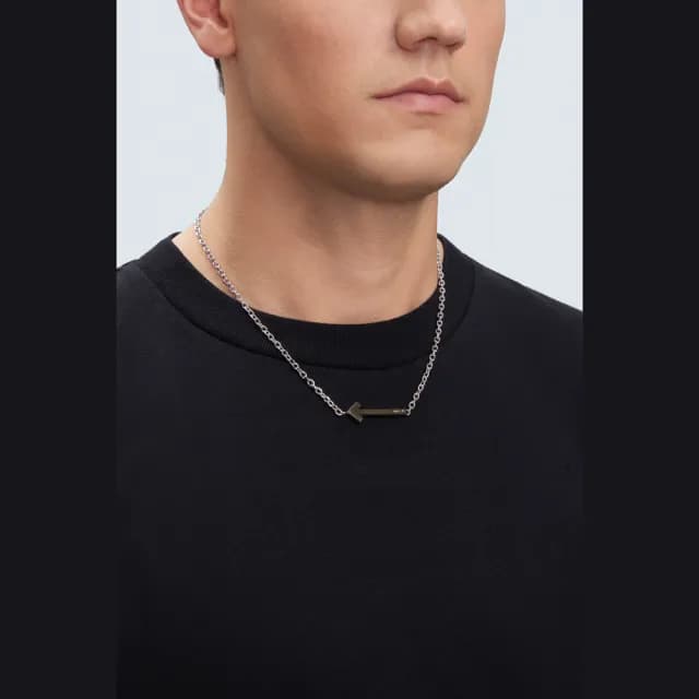 【agnes b.】bijoux Arrow 白鋼 項鍊(男女款)