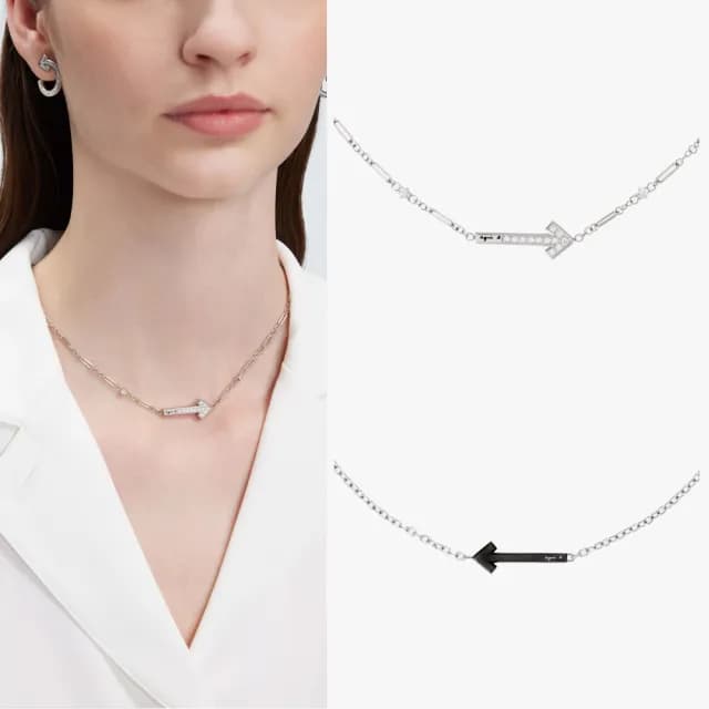 【agnes b.】bijoux Arrow 白鋼 項鍊(男女款)
