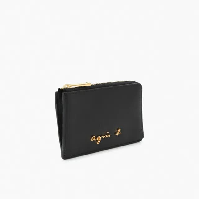 【agnes b.】Voyage City 皮革 零錢包(黑色)