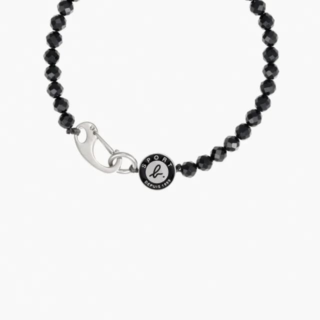 【agnes b.】Sport b. logo 手鍊(黑色)