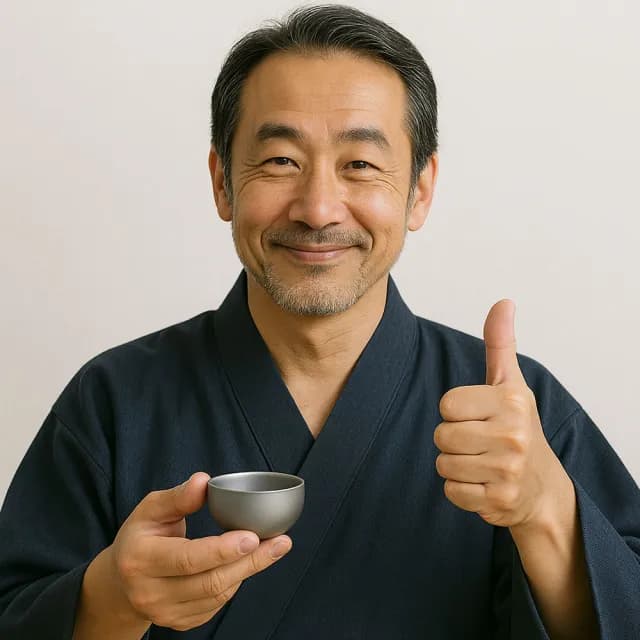 【Tihow 鈦好】日式匠人質感雙層隔熱純鈦茶杯50ml 2入組(主人杯 品茗杯 長輩禮物 純鈦茶杯組)