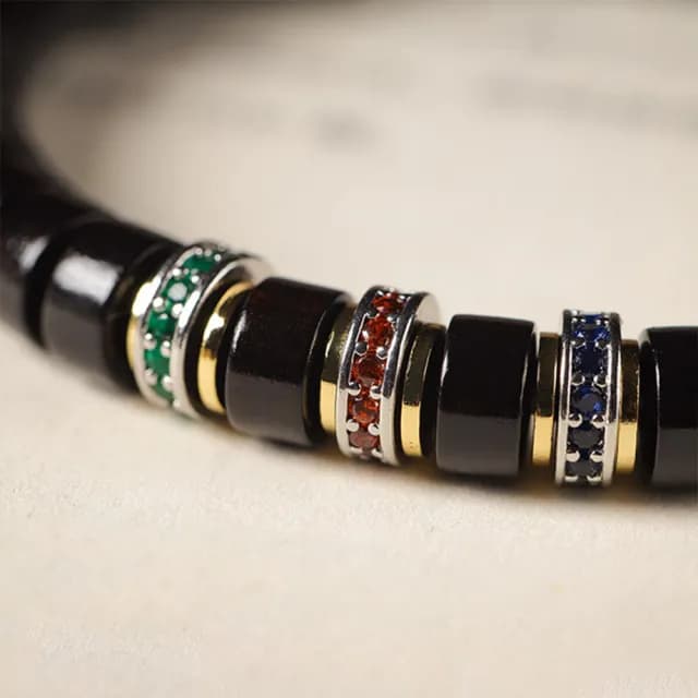 【MoonDy】雙11 小葉紫檀手串 串珠手鍊 直切藥片珠 黑檀木手串 佛珠手環 文玩飾品