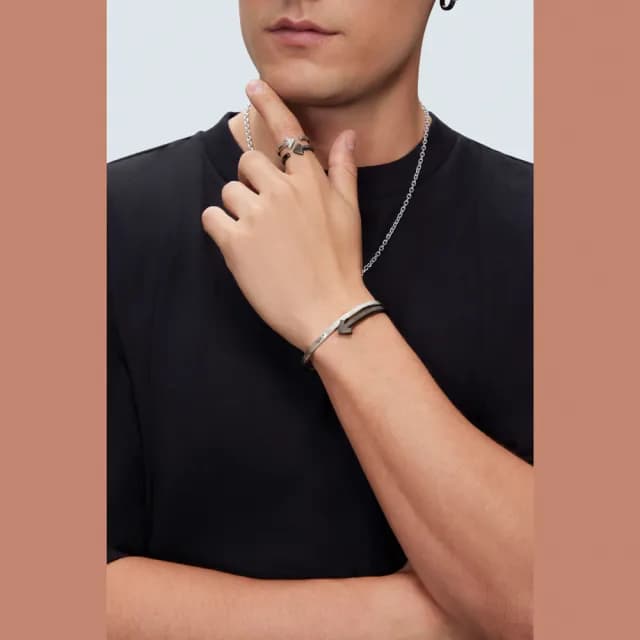 【agnes b.】bijoux Arrow白鋼手鍊(男女款)