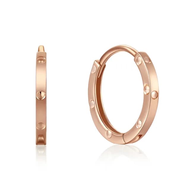 【蘇菲亞珠寶】18K玫瑰金 伊甸  K金耳環