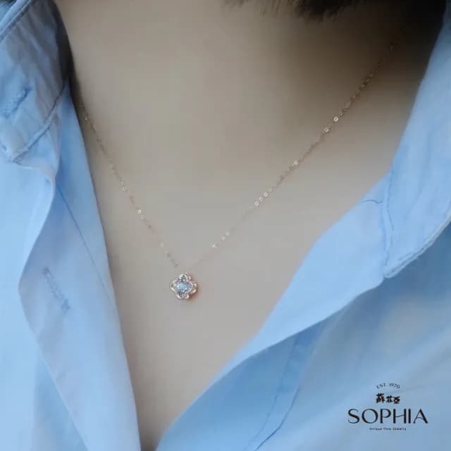 【蘇菲亞珠寶】18K金 芮妮 鑽石套鍊