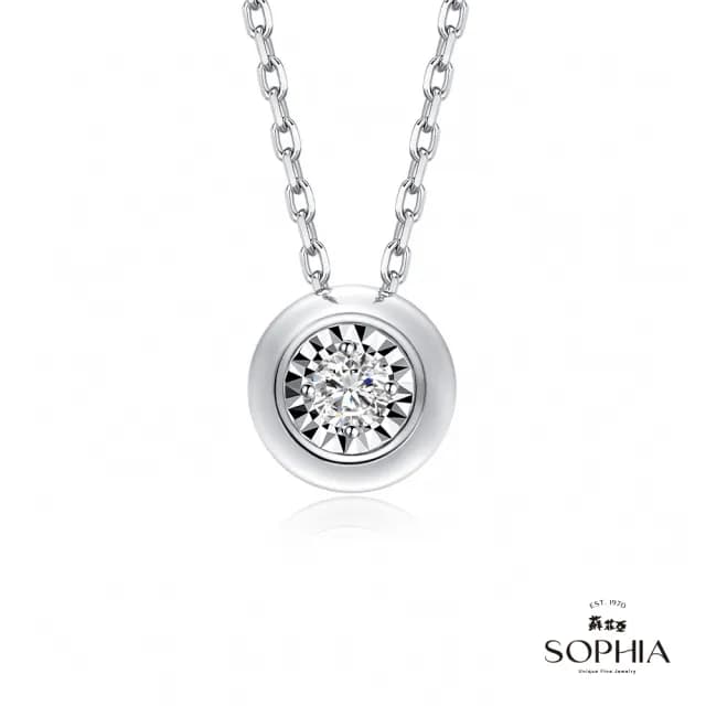 【蘇菲亞珠寶】18K金 永恆之戀 鑽石項墜