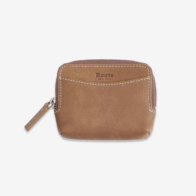 【Roots】Roots 小皮件- ZIP 零錢包(棕色)