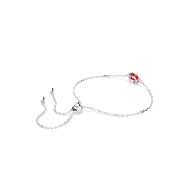 【SWAROVSKI 施華洛世奇】Birthstone 手鏈 方形切割 鍍白金色(12色任選_情人節禮物)