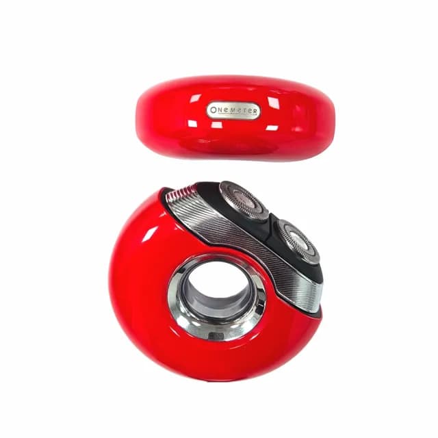 【one-meter】★登錄保固送咖啡★時尚觸碰式USB電動刮鬍刀(火焰紅/星芒黃/珍珠白)