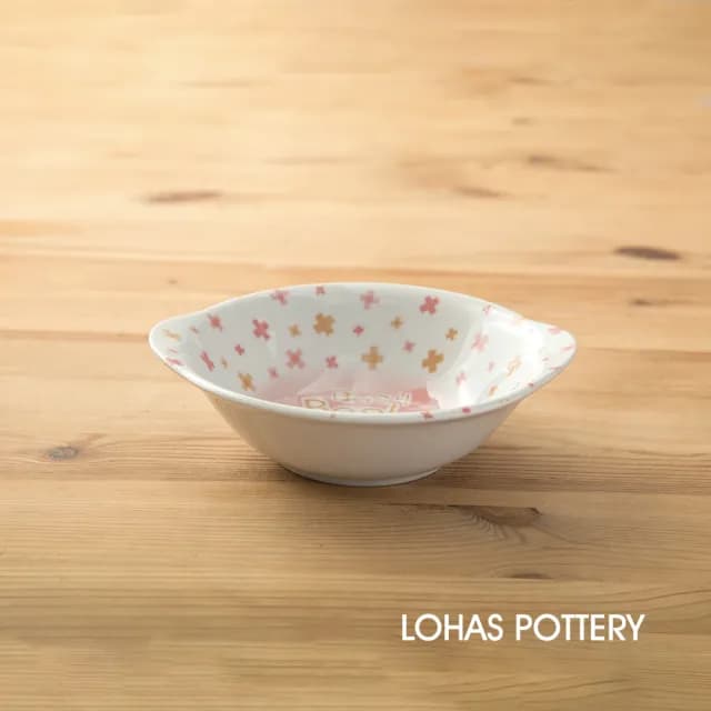 【LohasPottery 陸寶】日本製 美濃燒 動物卡通釉下彩壓紋飯碗(餐具四件組)