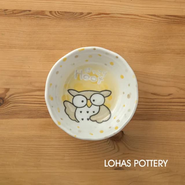 【LohasPottery 陸寶】日本製 美濃燒 動物卡通釉下彩壓紋餐具｜5.5 吋小缽 五入組(甜品碗 點心碗)