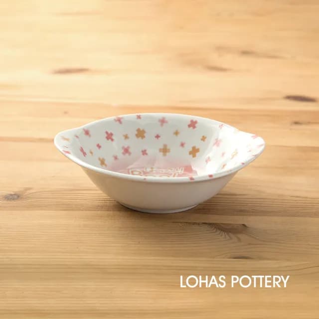 【LohasPottery 陸寶】日本製 美濃燒 動物卡通釉下彩壓紋餐具｜6.9 吋橢圓雙耳缽 五入組(附湯盤 料理盤)