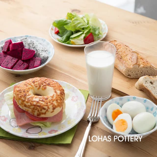 【LohasPottery 陸寶】日本製 美濃燒 動物卡通釉下彩壓紋餐具｜6.5 吋小缽 五入組(泡麵碗 湯碗)