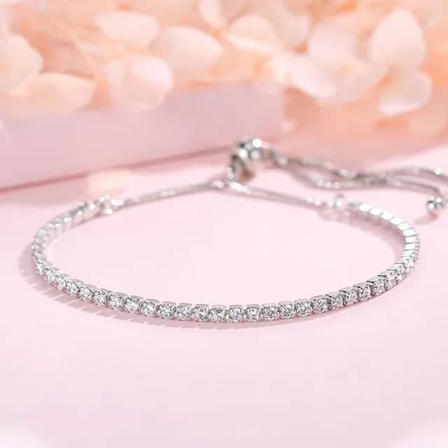 【KT DADA】雙11 莫桑石手飾 鑲鑽手鍊 抗過敏 直排鑽 莫桑石手鍊 手鍊 純銀手鍊 莫桑鑽手鍊