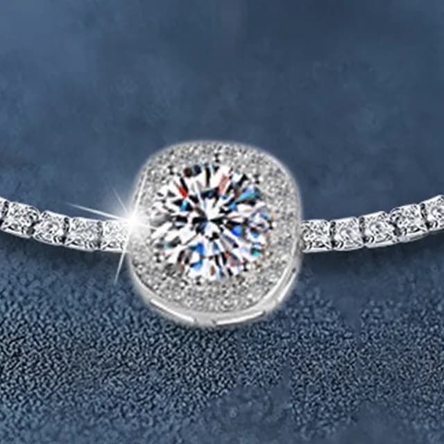 【KT DADA】雙11 滿天星手鍊 S925 方包手鍊 手鍊 純銀手鍊 鑲鑽手鍊 莫桑石手鍊 防過敏