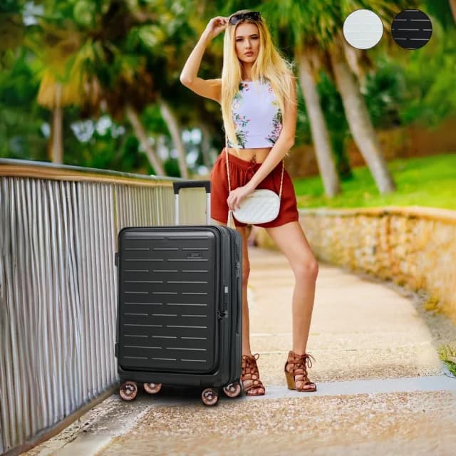 【Arlink】水晶輪 29吋行李箱 1:9 前掀式行李箱(防爆拉鍊行李箱/杯架行李箱/側開行李箱/旅行箱)