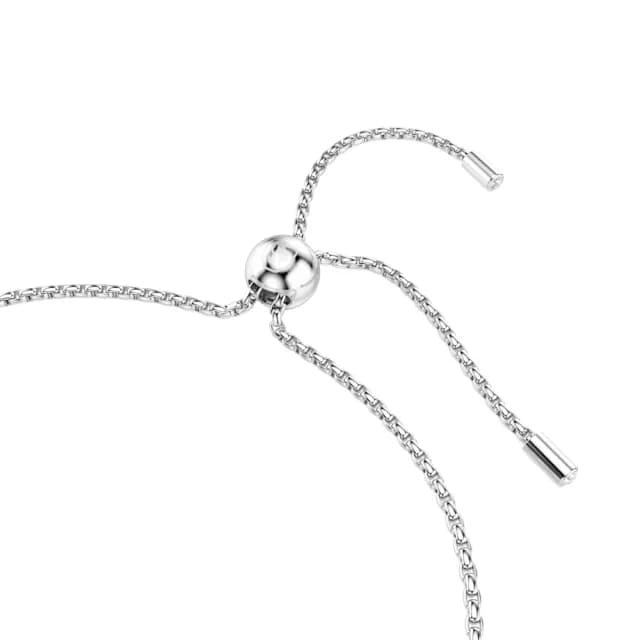 【SWAROVSKI 施華洛世奇】Matrix 手鏈 漸層圓形切割 白色 鍍白金色(情人節禮物)