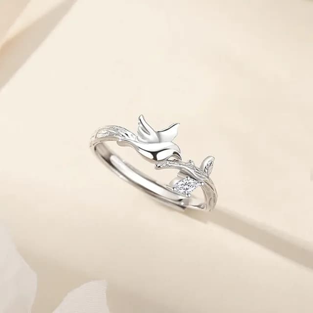 【巴黎精品】現貨+預購 頂級925純銀戒指婚戒女鑽戒開口戒情侶對戒尾戒情人節禮物(飛鳥與海男女飾品a1li78)