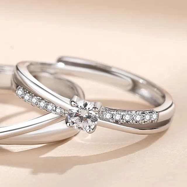 【巴黎精品】現貨+預購 頂級925純銀戒指婚戒女鑽戒開口戒情侶對戒尾戒情人節禮物(四爪鑲鑽男女飾品a1li74)