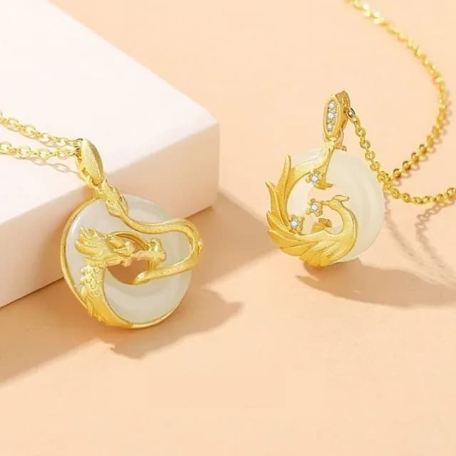 【巴黎精品】現貨+預購 頂級925純銀項鍊女項鍊項鏈鎖骨鍊情人節禮物情侶對鍊(平安扣和闐玉男女飾品a1li57)