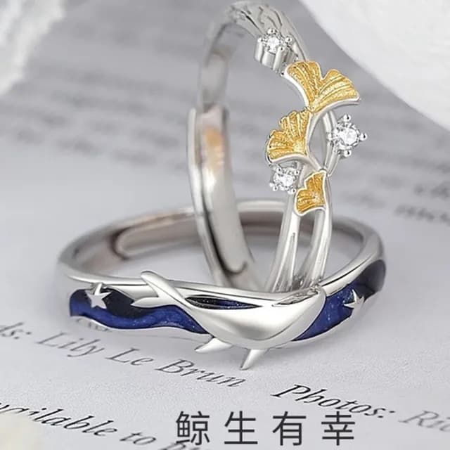 【巴黎精品】現貨+預購 頂級925純銀戒指婚戒女鑽戒開口戒情侶對戒尾戒情人節禮物(鯨生有幸男女飾品a1li46)