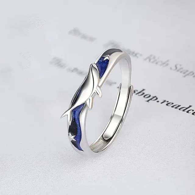 【巴黎精品】現貨+預購 頂級925純銀戒指婚戒女鑽戒開口戒情侶對戒尾戒情人節禮物(鯨生有幸男女飾品a1li46)