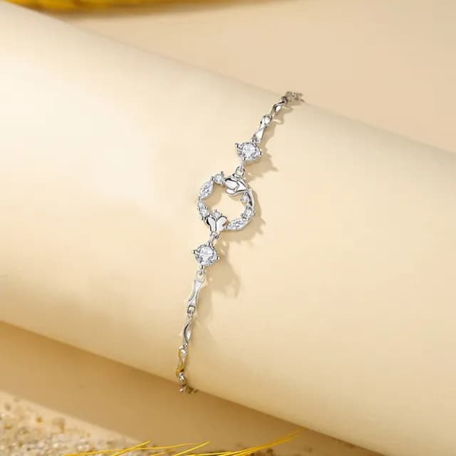 【巴黎精品】現貨+預購 頂級925純銀手鍊情侶手鏈女首飾情人節禮物(木棉與橡樹情侶手鍊男女飾品a1li26)