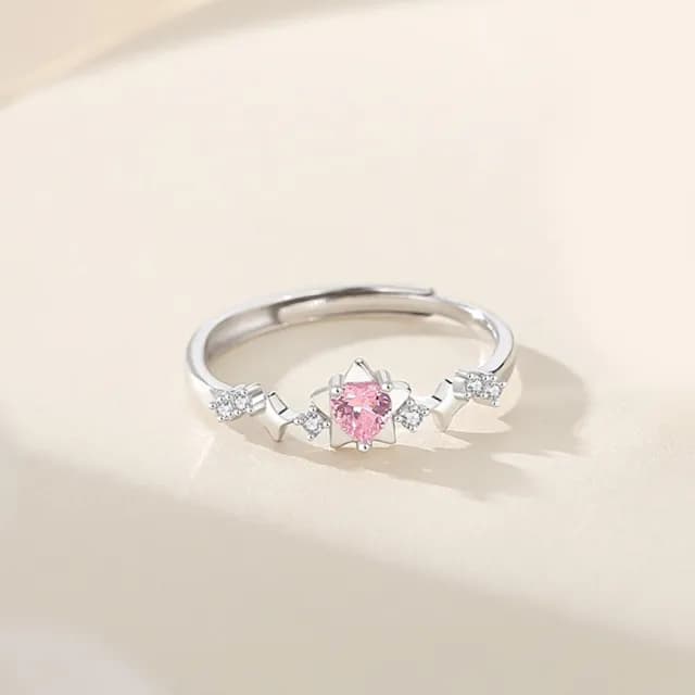 【巴黎精品】現貨+預購 頂級925純銀戒指婚戒女鑽戒開口戒子情侶對戒尾戒情人節禮物(小星星男女飾品a1li3)