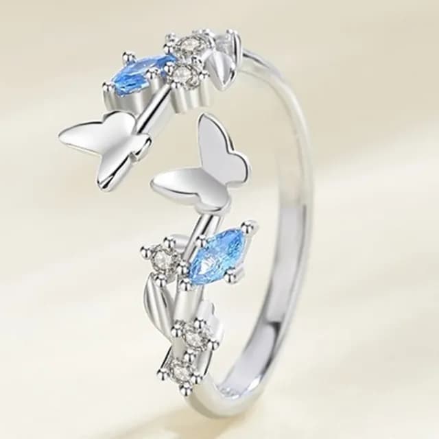 【巴黎精品】現貨+預購 頂級925純銀戒指婚戒女鑽戒開口戒子情侶對戒尾戒情人節禮物(蝴蝶鯨魚男女飾品a1li1)