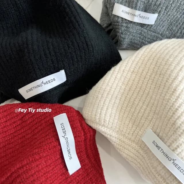 【HaNA 梨花】韓國空運 something needs純粹毛帽圍巾一體 保暖護耳(韓國空運 保護暖耳 秋冬必備)