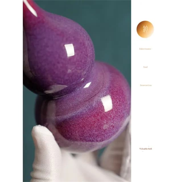 【新川】鈞瓷小葫蘆茶寵(文創家居擺飾 創意鈞瓷茶寵 葫蘆造型雅致 文青茶席搭配)