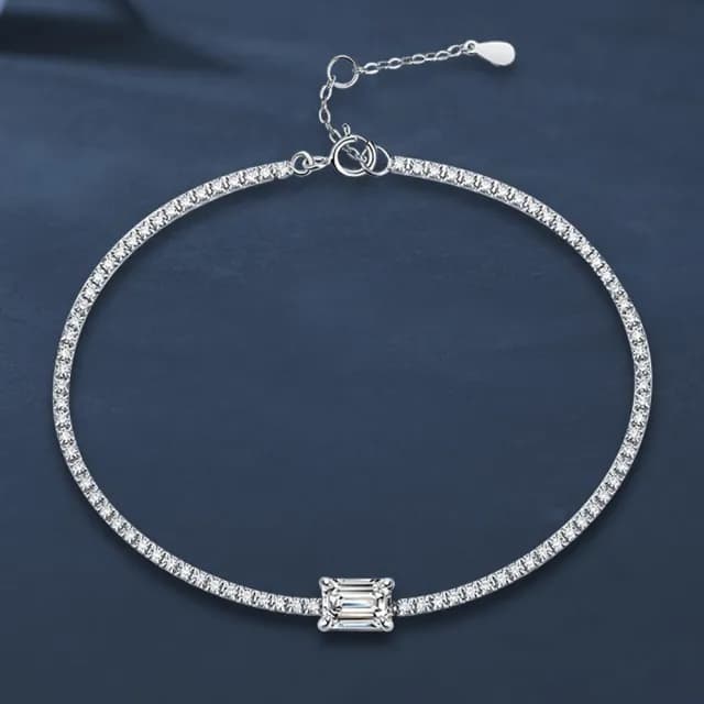 【LEEHER】雙11 手鍊/純銀手鍊/排鑽手鍊/鑲鑽手鍊/抗過敏/S925手鍊/莫桑鑽手鍊