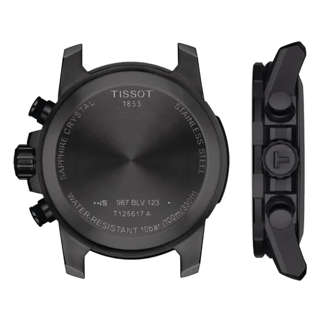 【TISSOT 天梭】SUPERSPORT CHRONO 三眼計時手錶-45.5mm/全黑(T1256173305100)