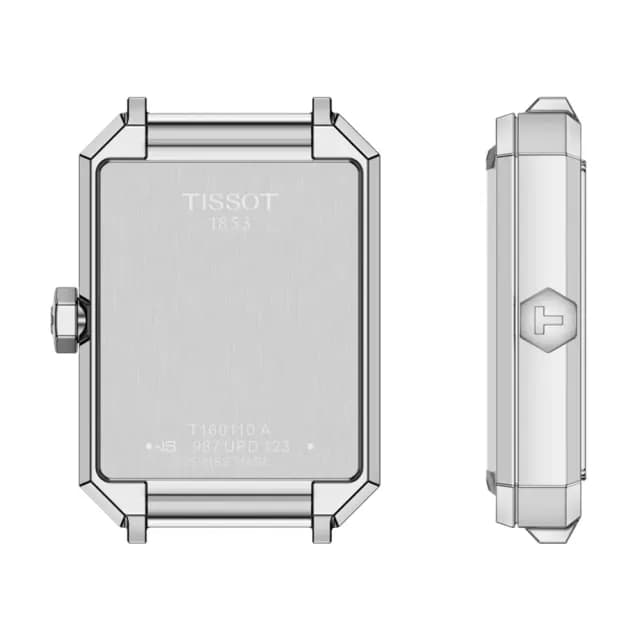 【TISSOT 天梭】SRV系列 復古經典方形石英錶-30mm/銀(T1601101103300)