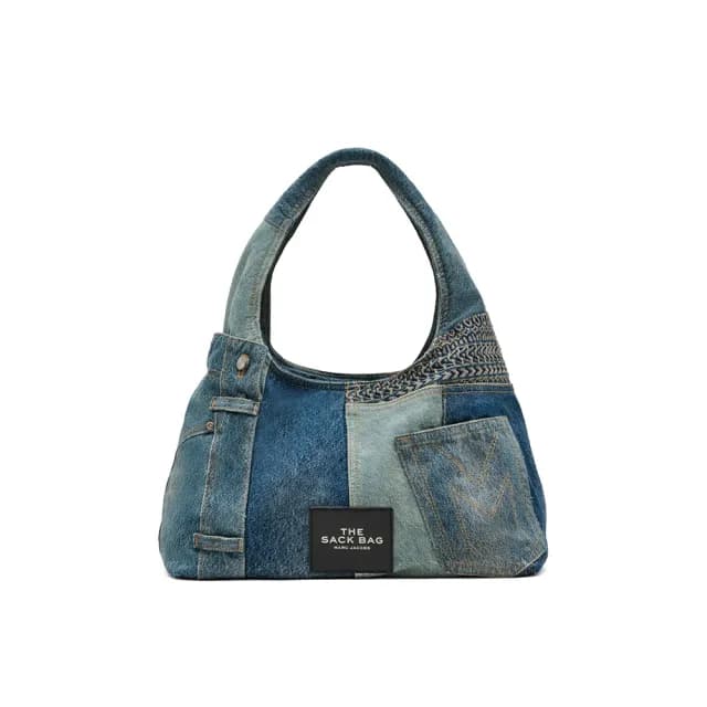 【MARC JACOBS】官方直送 THE SACK 單寧大型皮革手袋