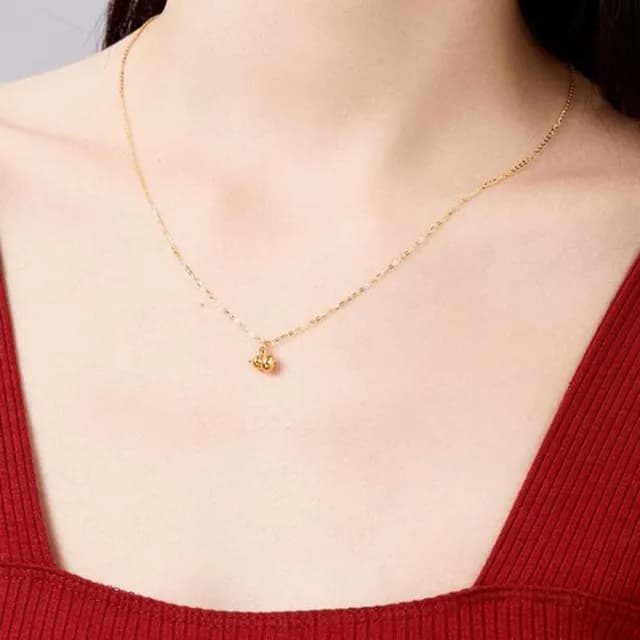 【Penny珮妮】黃金999 葫蘆 吊墜項鍊(母親節 情人節 生日禮物 交換禮物 尾牙 新年 結婚)