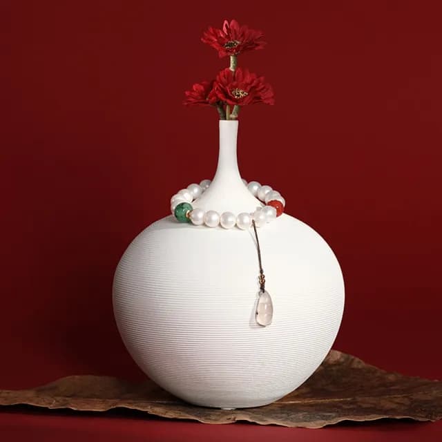 【巴黎精品】現貨+預購 珍珠手鍊玉石手串女手珠平安擋煞防小人轉運淨化招財開運(10mm南紅翡翠琺瑯a1ha56)