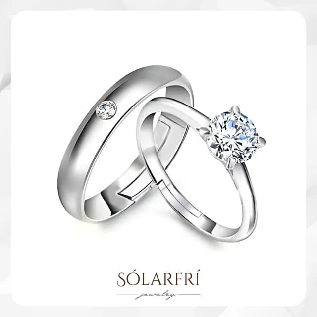 【SOLARFRi】多款 閃耀浪漫對戒指｜可調整戒圍大小附品牌禮盒(情侶女友老婆情人生日紀念日禮物)