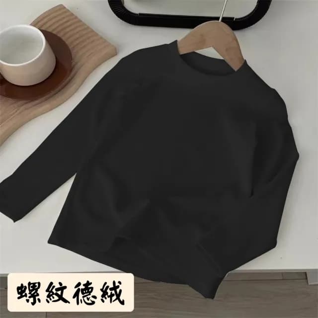 【小衣衫童裝】中大男女童秋冬保暖德絨打底衫長袖T恤(1140830)