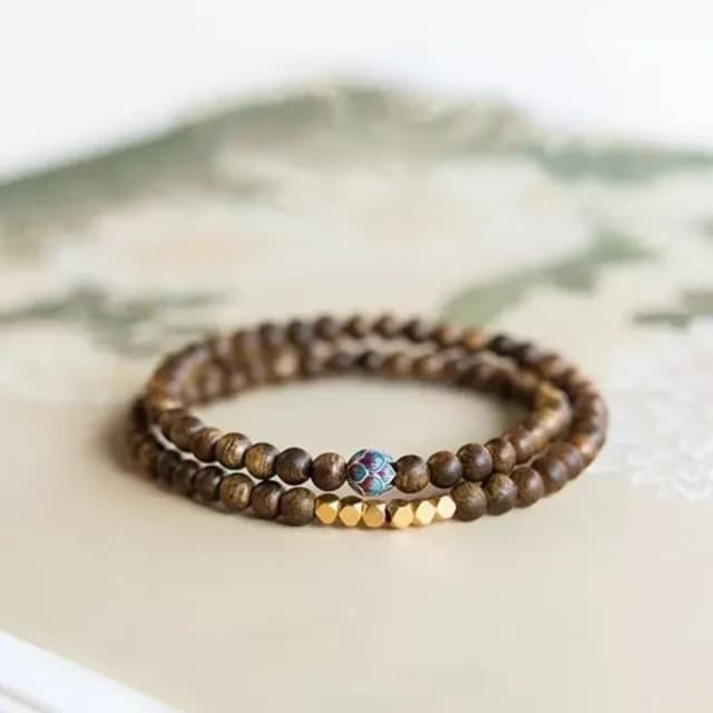 【Penny珮妮】沉香木雙圈手鍊6mm(母親節 送女友 交換禮物 生日禮 情人節 尾牙 新年 結婚)