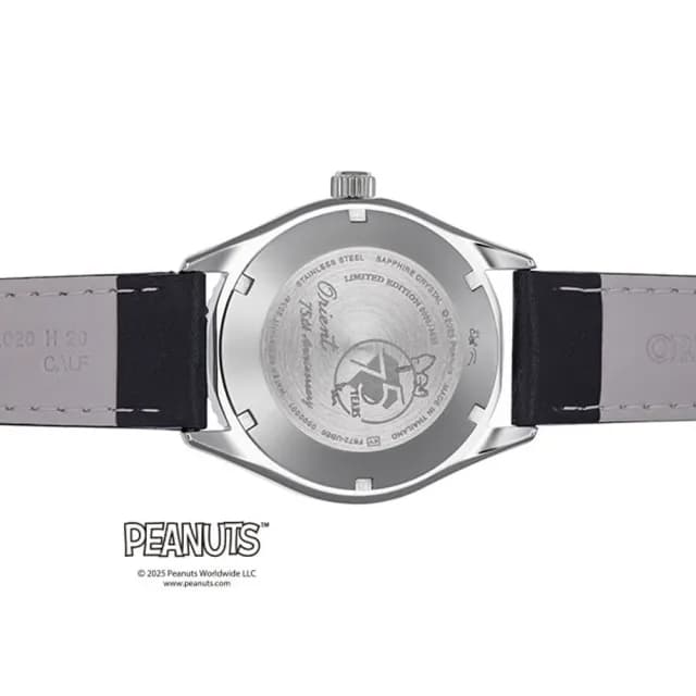 【ORIENT 東方錶】x PEANUTS 史努比75週年紀念 200米防水機械錶 手錶(RA-AC0Q08S)