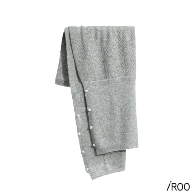【iROO】珍珠扣多變百搭圍巾