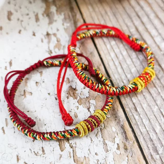 【財神小舖】開運吉祥 金剛結五色線編織手鍊 兩款任選(已開光 轉運 護身 保平安)