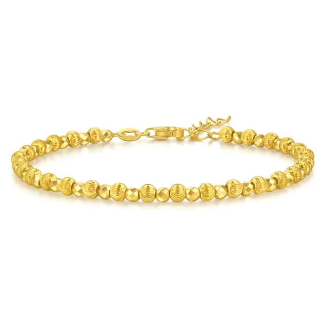 【點睛品】網路獨家款 金閃泡泡 黃金手鍊_計價黃金