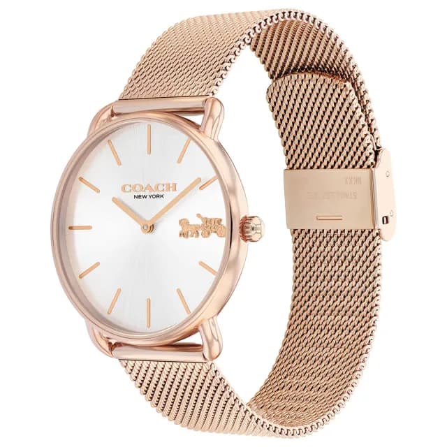 【COACH】Elliot 經典馬車米蘭帶女錶 手錶-玫瑰金框/36mm 禮物 送禮 推薦(CO14504383)